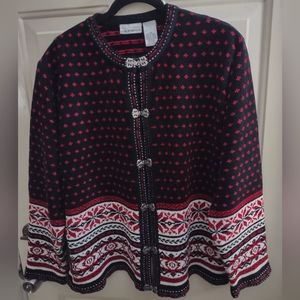 NORDIC SWEATER, WOMAN'S SOFT SNOWFLAKE PATTERN